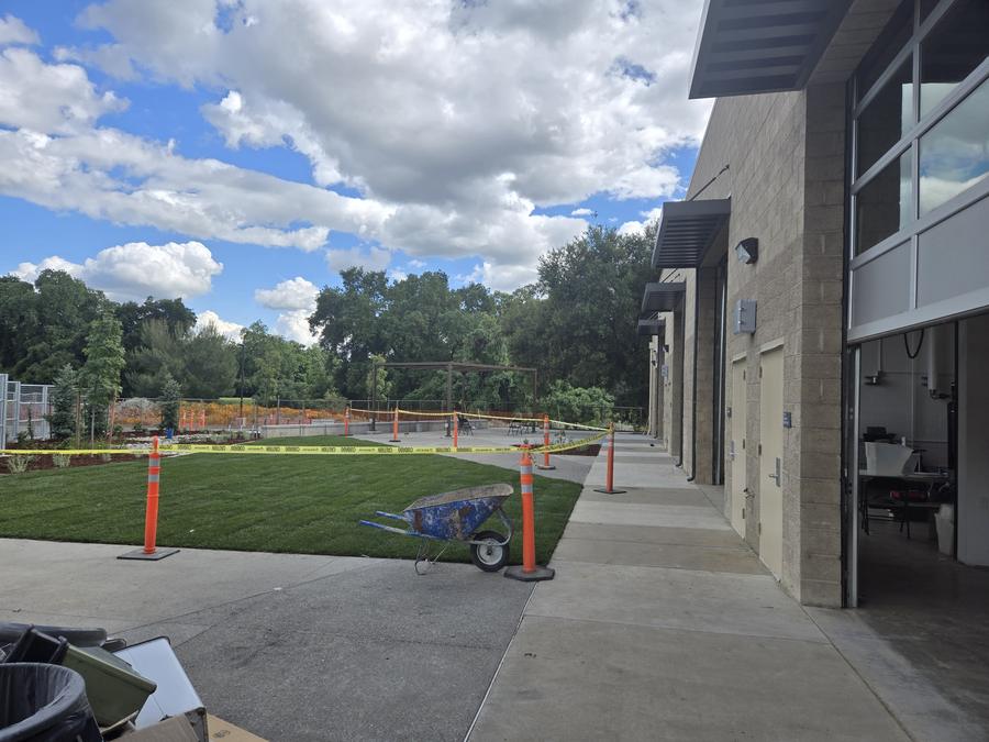 Finished site: hardscape and new landscaping