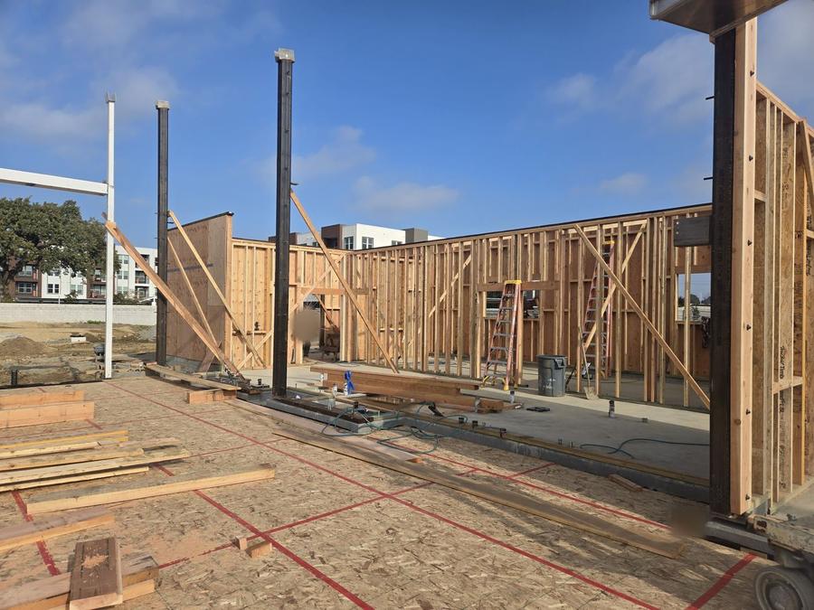 Interior framing and steel columns